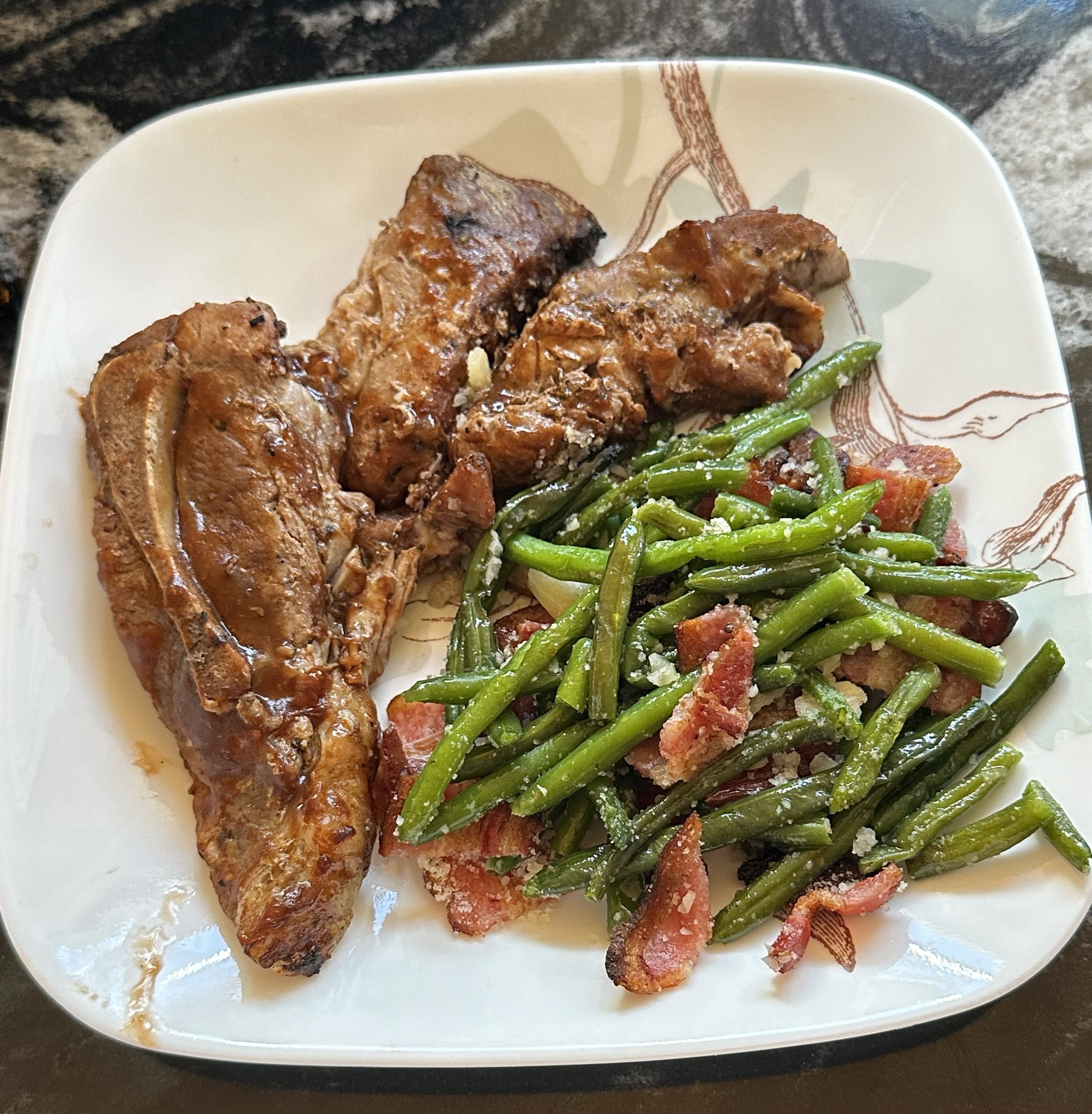 Roasted Green Beans With Bacon