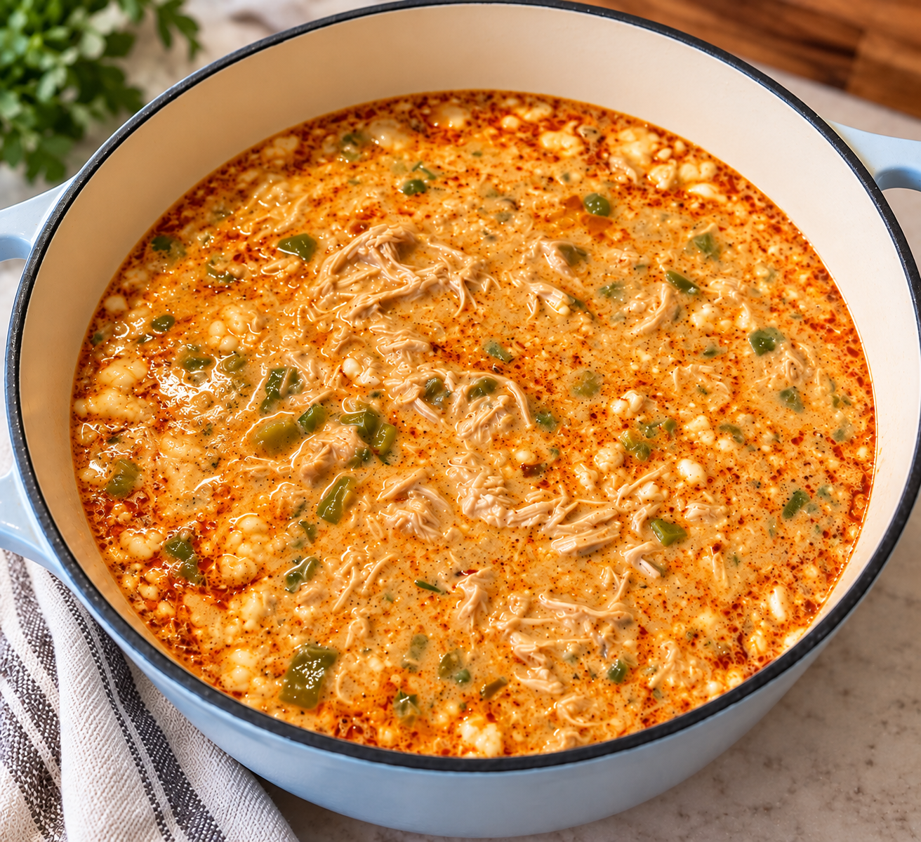 Creamy Low Carb White Chicken Chili